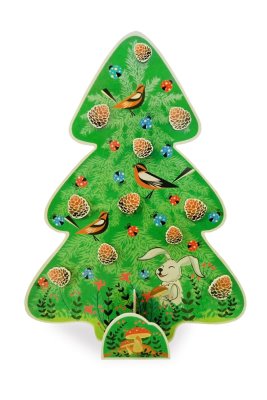 Ель зеленая двусторонняя со съемными украшениями 37442 галерея 1