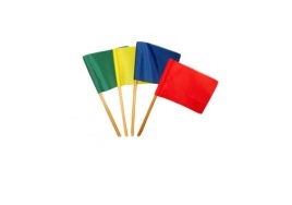 Флажки разноцветные на палочке (набор 10шт)