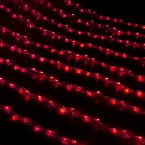 Гирлянда "Дождь" Ш:2 м, В:1,5 м, Н.С. LED-400-220V, контр. 8 р, КРАСНЫЙ 