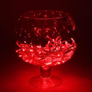 Гирлянда "Метраж" УМС, 10 м, Н.Б., LED-100-24В, б/контр., КРАСНЫЙ 