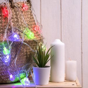 НИТЬ, 5м. с насад. “Фонарики”, Н.С. LED-20-220V, моргает, МУЛЬТИ 671582      