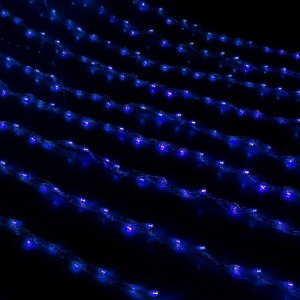 Гирлянда "Дождь" улич. Ш:2 м, В:3 м, Н.С. LED-800-220V, контр. 8 р, СИНИЙ 