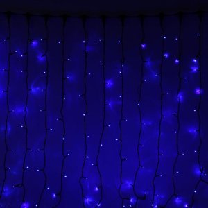 Гирлянда "Занавес" улич. УМС, Ш:2 м, В:6 м, Н.Т. 3W LED-1440-220V, БЕЗ контр. СИНИЙ 