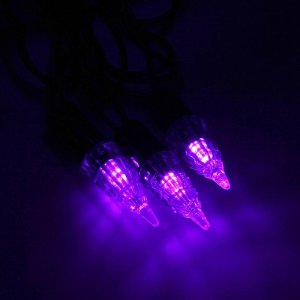Гирлянда "Метраж" улич. с насад. "Конус" 5 м, Н.Т. LED-40-220V, фиксинг, ФИОЛЕТ 