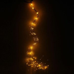 Гирлянда "Конский хвост (капля росы)" 24 нити по 1,5 м., LED-360-12V, контроллер 8 режимов, ЖЕЛТЫЙ  