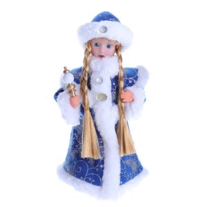 Снегурочка "Синяя шубка" 28см