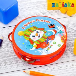 Бубен малый «С новым годом!» набор 5шт