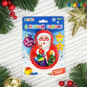 Музыкальная игрушка «Дедушка Мороз», световые и звуковые эффекты, цвет красный