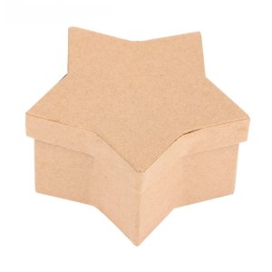 Основа для творчества и декорирования из папье-маше "Шкатулка - звезда" - 2шт