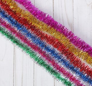 Мишура "Ниточка" пушистая, микс 30шт набор