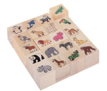 Набор кубиков "В зоопарке", 20 шт.