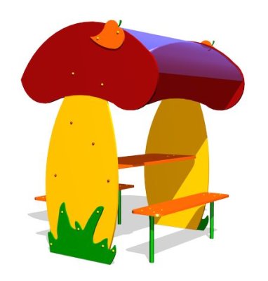 Детский столик с навесом «Грибник»