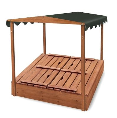 Песочница деревянная с навесом и лавочками 4 11423 галерея 3