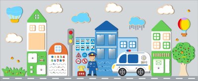 Комплект развивающих профориентационных панелей "Безопасный город. Полиция" 51554 галерея 1