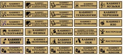 Комплект табличек предметный