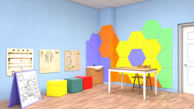 Декоративная панель "Сота" с перфорацией 50х45 см 52685 галерея 5