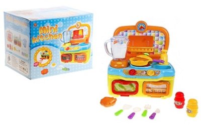 Набор для кухни плита с продуктами и мойкой