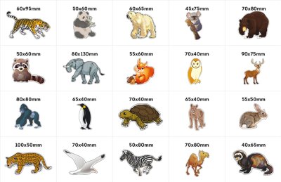 Комплект деревянных магнитов "Животный мир" Эко формат! 40415е2 галерея 2