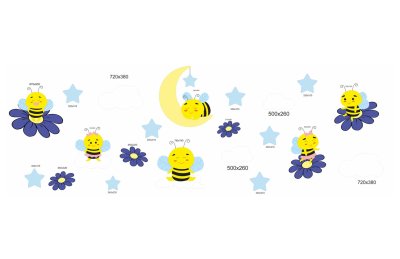 Комплект декораций для спальни "Пчелки", 6 метров 49999 галерея 1