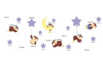 Комплект декораций для спальни "Совята", 6 метров 50001 галерея 1