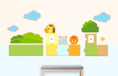 Декоративная панель "Пазл" с перфорацией 50х50 см 52639 галерея 4