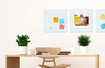 Стенд из эко-войлока 60х60 см. Белый ЭС-04.6060 галерея 1