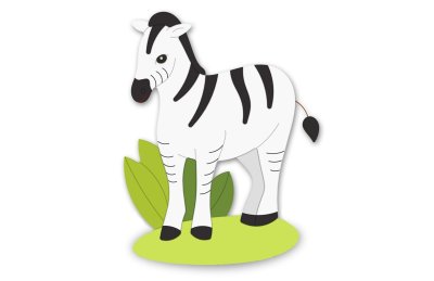 Декорация "Зебра" 78х118 см 46643 галерея 2