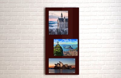 Магнитно-маркерная панель 100х50 см бордовая 41408 галерея 2