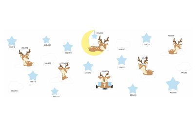 Комплект декораций для спальни "Оленята" 6 метров 50393 галерея 1