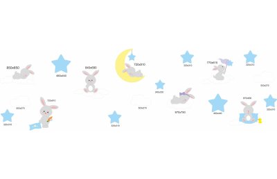 Комплект декораций для спальни "Зайчики" 7 метров 50394 галерея 1