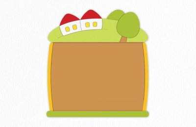 Пробковая доска "Домики" 118х116 см 46498 галерея 2