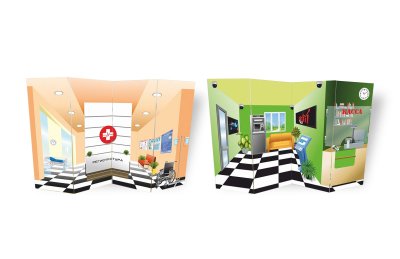 Двусторонняя ширма "Больница-Банк"  51661 галерея 3