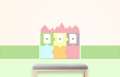 Декоративная панель "Пазл" с перфорацией 50х50 см 52639 галерея 1