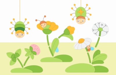 Декорация "Жук в цветке" 66х115 см 48663 галерея 2