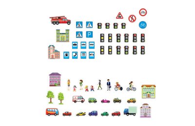 Комплект деревянных магнитов ПДД (60 шт) Эко формат! 10959е2 галерея 3