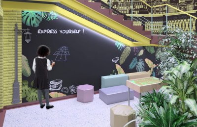 Проекты оформления пространства с использованием меловой пленки 40893 галерея 2