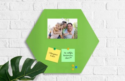 Базовая магнитная панель"Сота" 40х40 ярко-зеленая 41945 галерея 3