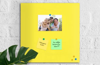 Магнитная панель 50х50 см лимонно-желтая 42328 галерея 4