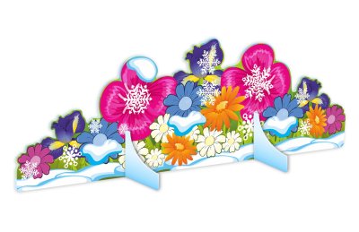 Двусторонняя декорация "Цветочная полянка. Лето-Зима"  49311 галерея 1