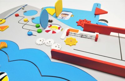 Бизиборд "Кораблик" с двумя полочками 46995 галерея 1