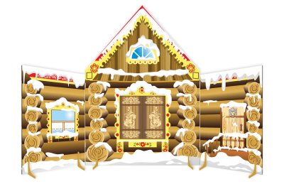 Двусторонняя декорация "Теремок" зима-лето 50926 галерея 1