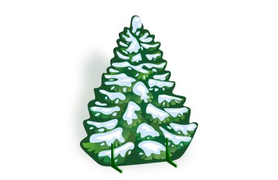 Декорация двусторонняя "Елочка" зима-лето 50987 галерея 1