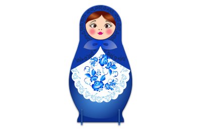 Двусторонняя напольная декорация "Матрешка" большая 51482 галерея 1