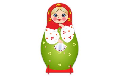 Двусторонняя напольная декорация "Матрешка" большая 51482 галерея 2
