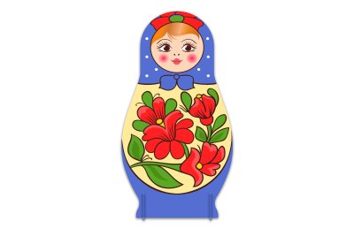 Двусторонняя напольная декорация "Матрешка" средняя 51483 галерея 2