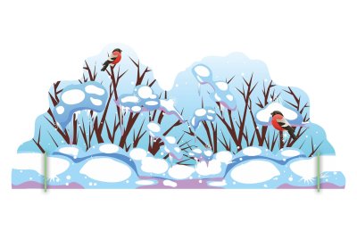 Двусторонняя напольная декорация "Куст. Лето-Зима" 51498 галерея 1