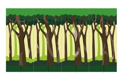 Двусторонняя декорация "Лес. Лето-Зима"  51501 галерея 2