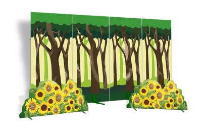 Комплект двусторонних декораций “Лес. Лето-Зима” 51505 галерея 1