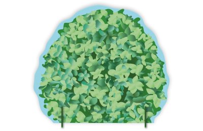 Двусторонняя декорация "Куст. Лето-Зима"  51509 галерея 3