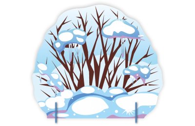 Двусторонняя декорация "Куст. Лето-Зима"  51509 галерея 2